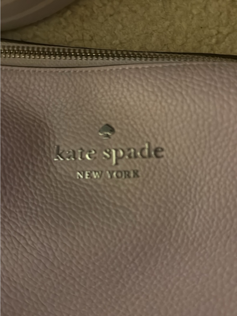 kate spade Lilac Leather Crossbody with Striped Strap - Picture 2 of 7